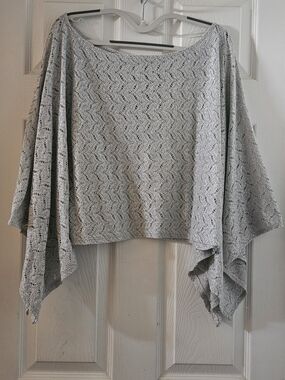 Matty M Light Catching Cropped Poncho Top